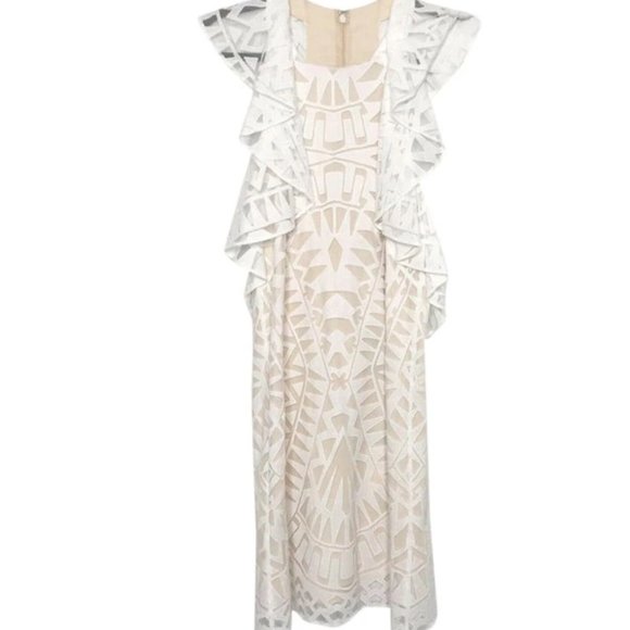 BCBGMAXAZRIA Jenni Ruffle-Shoulder Racerback Dress - Picture 2 of 3